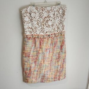 Boston Proper Lace and Tweed Dress